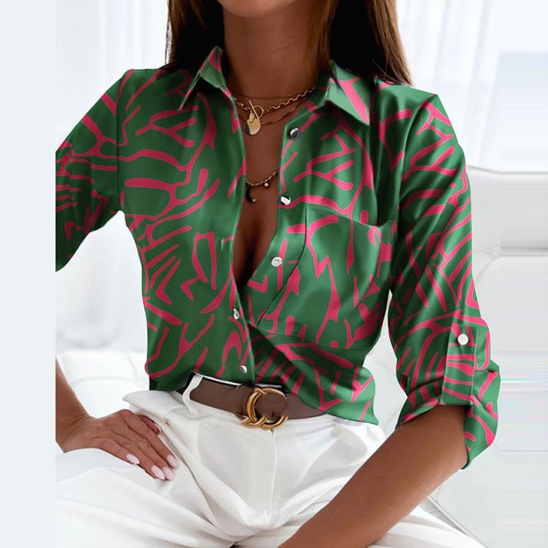 Peyton | Chic Relaxed Fit Blouse with Bold Patterns