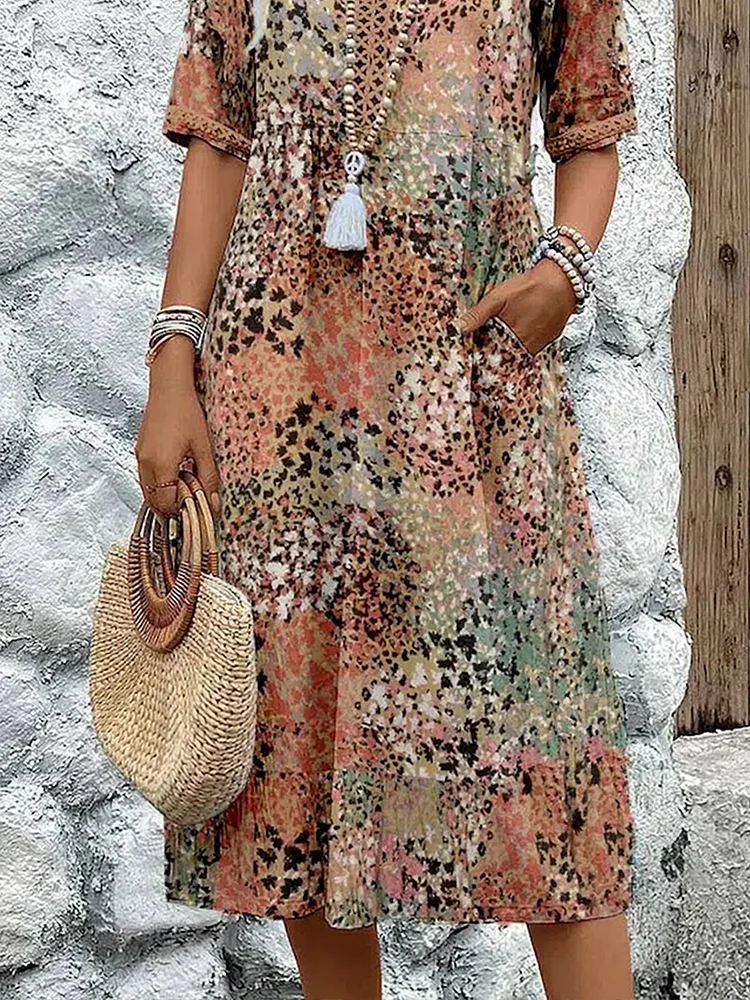 Susan | Chic midi dress with flattering tummy coverage