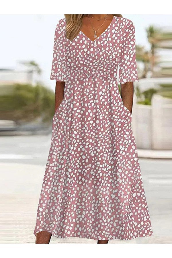 Colette | Flattering polka dot midi dress for timeless elegance