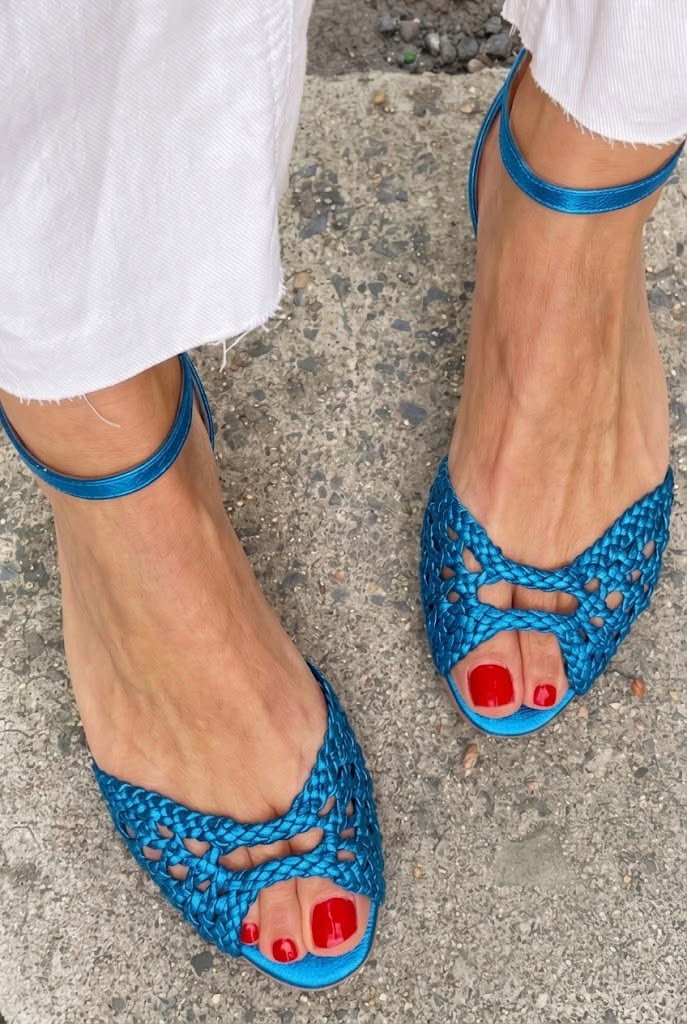 Isadora | Braided Gold Sandals