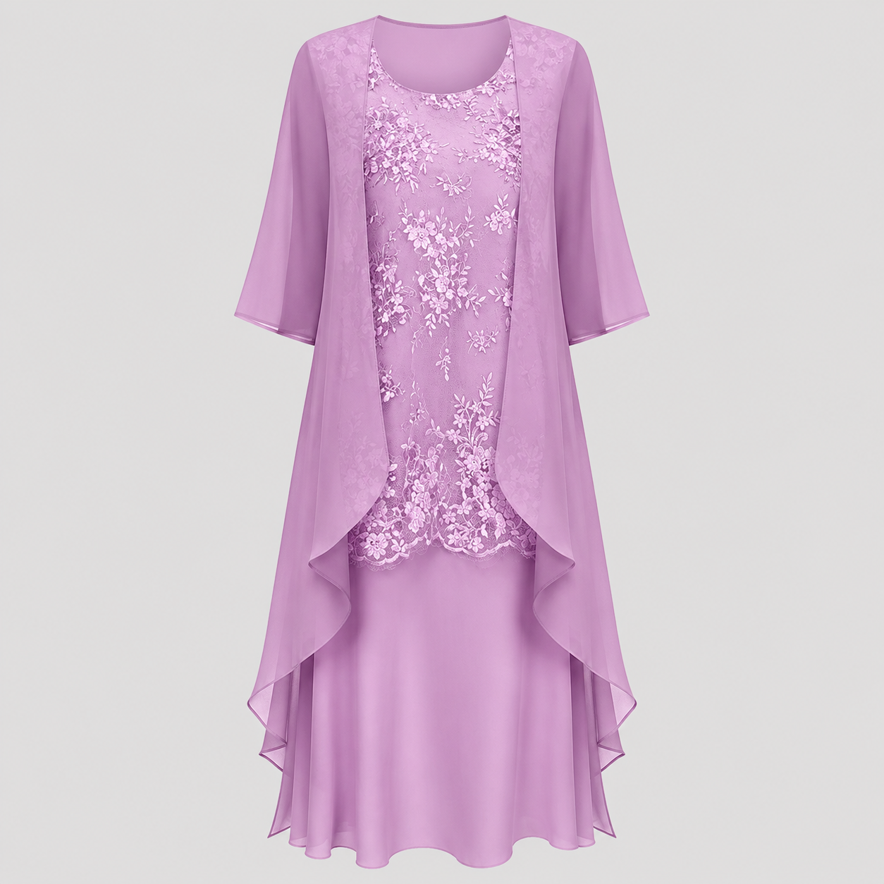 Naomi | Elegant chiffon two-piece dress for timeless style