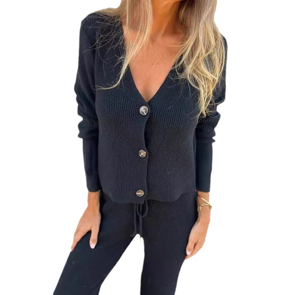 Women's Two-Piece Set | Cardigan and Pants