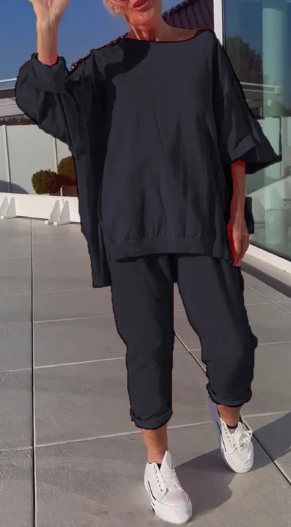 Women's Loungewear | Oversized Top Tapered Pants