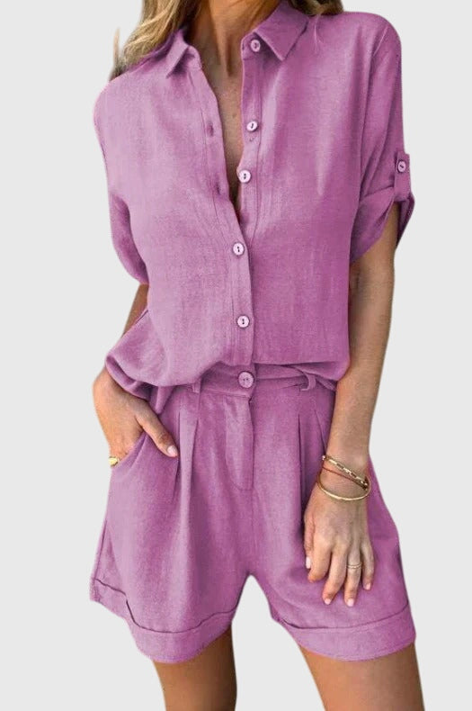 Women's 2 Piece Set | Short Sleeve Shorts