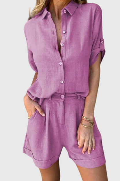 Women's 2 Piece Set | Short Sleeve Shorts