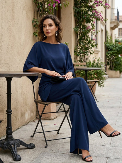 Jamie | Elegant draped waist two-piece ensemble