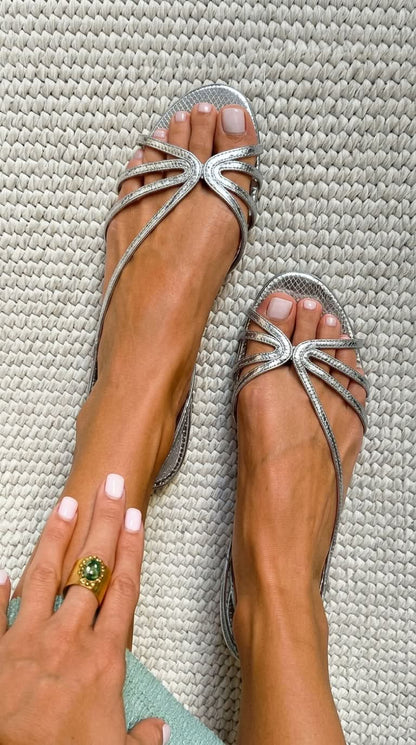 Ginevra | Elegant Golden Sandals for Summer