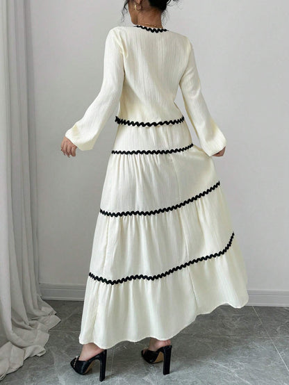 Women's Two-Piece Set | V-Neck Ruffled