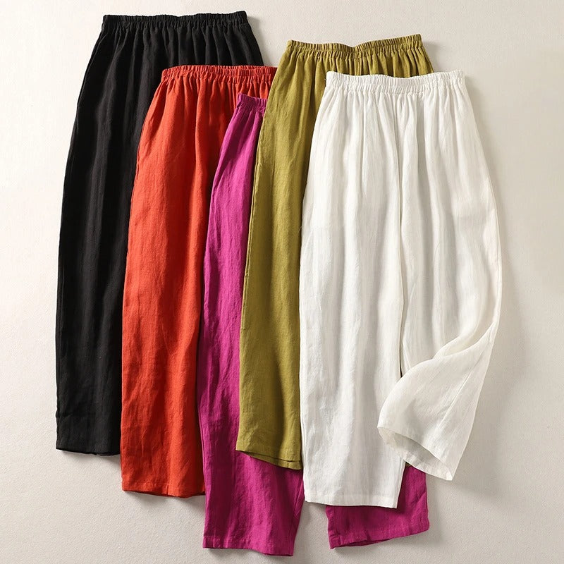 Amalia | Lightweight cotton-linen trousers for effortless style