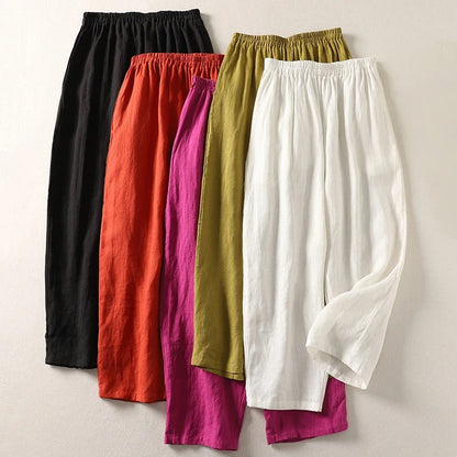 Amalia | Lightweight cotton-linen trousers for effortless style