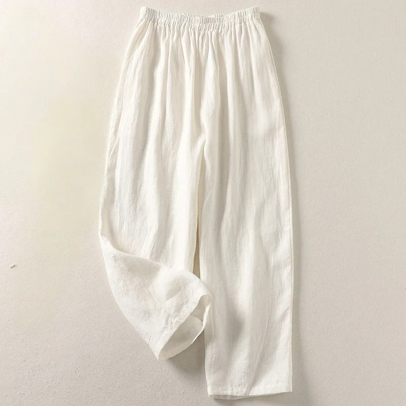Amalia | Lightweight cotton-linen trousers for effortless style