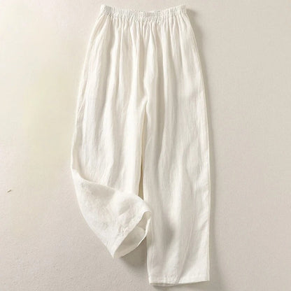 Amalia | Lightweight cotton-linen trousers for effortless style