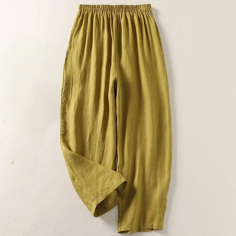 Amalia | Lightweight cotton-linen trousers for effortless style