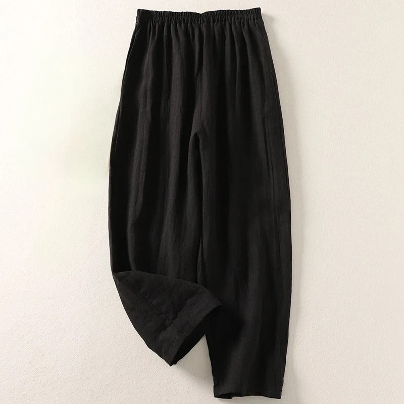 Amalia | Lightweight cotton-linen trousers for effortless style