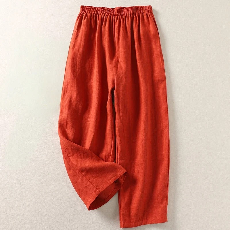 Amalia | Lightweight cotton-linen trousers for effortless style