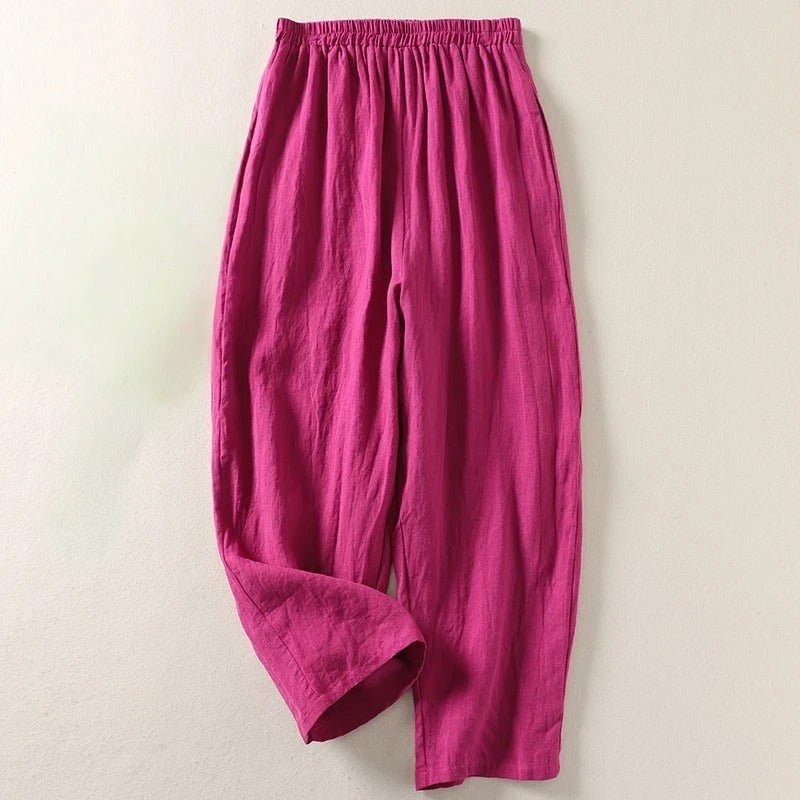 Amalia | Lightweight cotton-linen trousers for effortless style