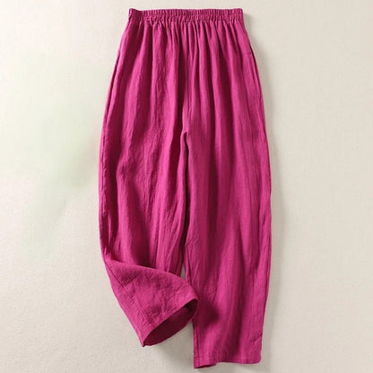 Amalia | Lightweight cotton-linen trousers for effortless style