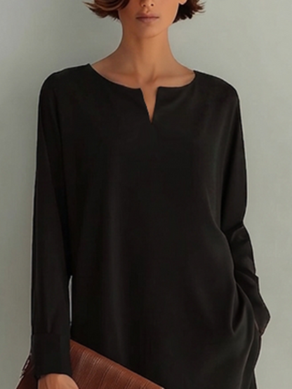 Nora | Elegant asymmetric midi dress for timeless style