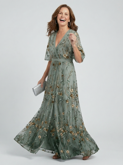 Selora | Halter Bloom Flow Maxi Dress.