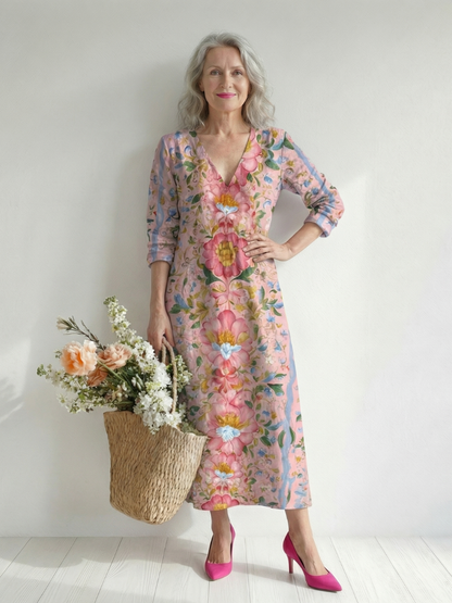 Julien | Light Form Floral Midi Dress