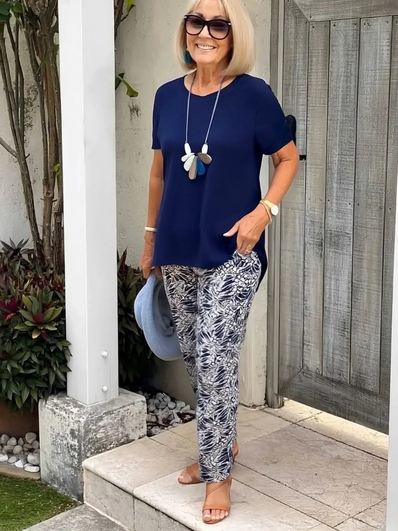 Women's Coastal Set | Matching Outfit With Patterned Bottom