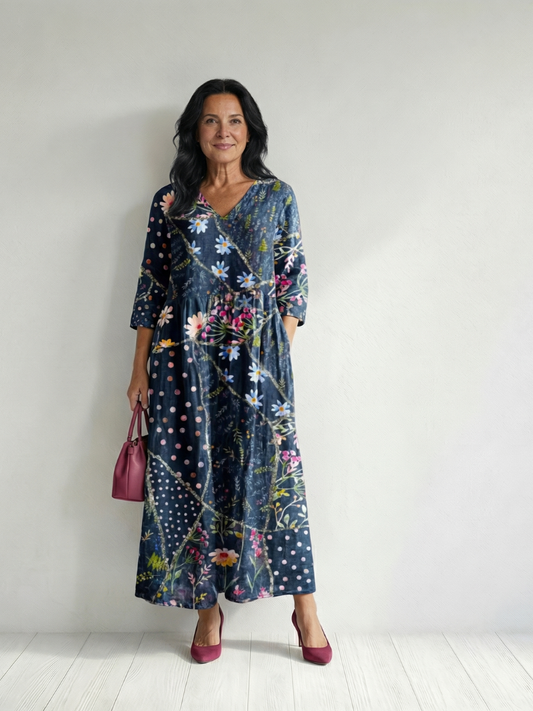 Zane | Easy Gather Floral Midi Dress