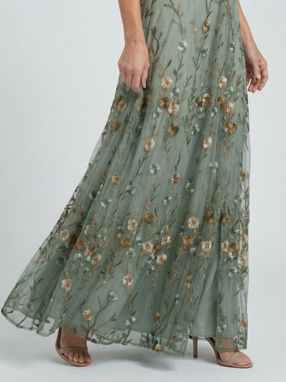 Selora | Halter Bloom Flow Maxi Dress.
