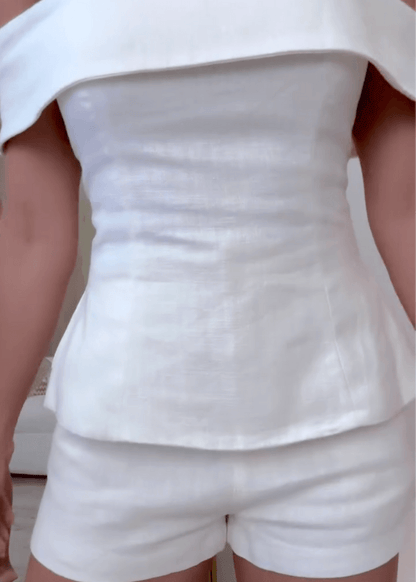 Women's Two-Piece Set | Strapless Style Top Short Pants