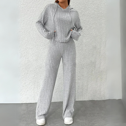 Women's Two-Piece Set | Hooded Long Sleeve and Pants