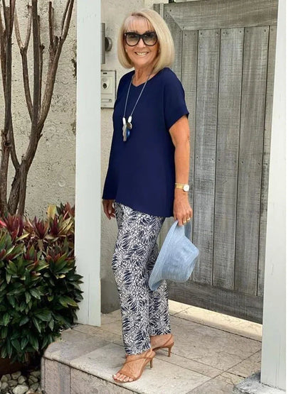 Women's Coastal Set | Matching Outfit With Patterned Bottom