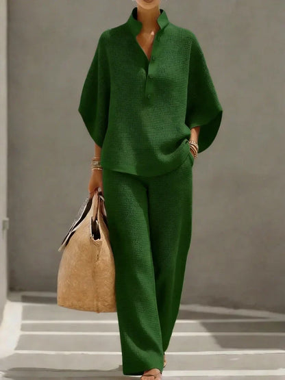 Pippa™ | Textured Waffle Two-Piece Set