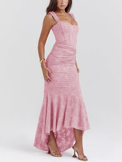 Selina | Lace Fishtail Midi Dress