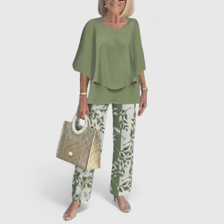 Women's Co-Ord Set | Wide-Leg Floral