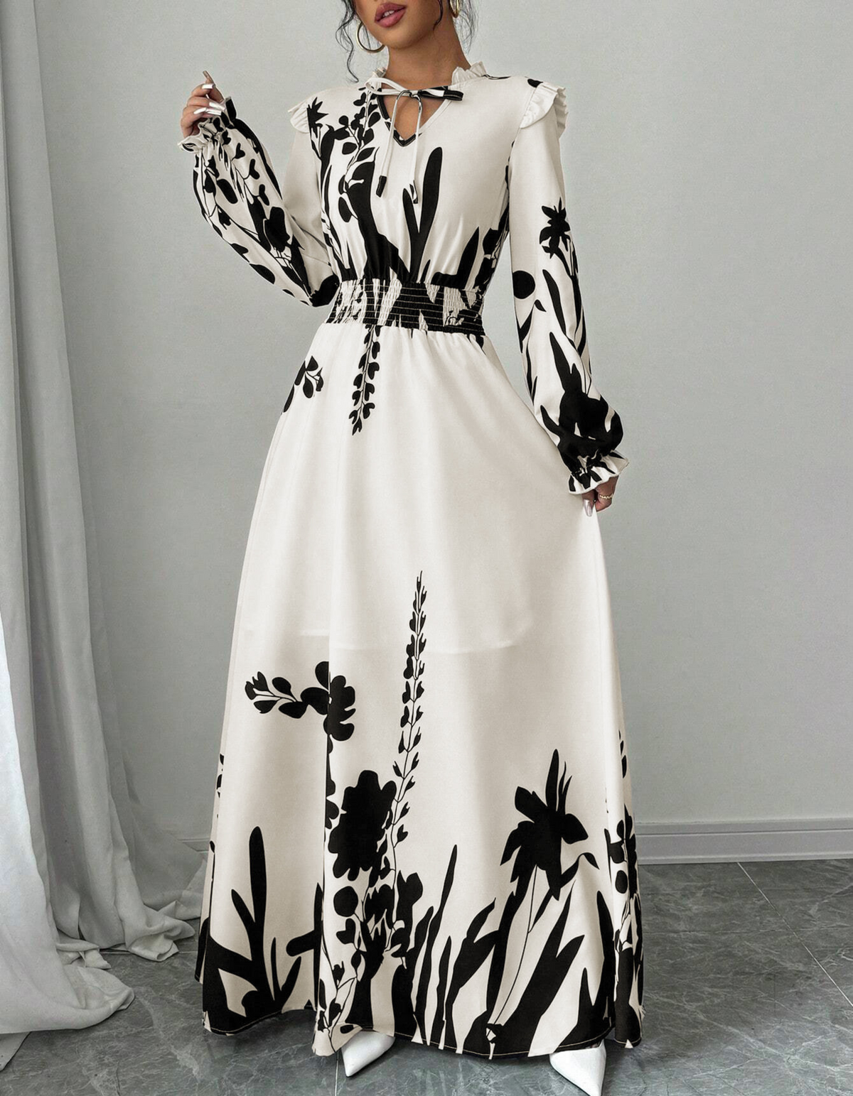 Nesta | Long Sleeve Maxi Dress