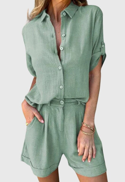 Women's 2 Piece Set | Short Sleeve Shorts