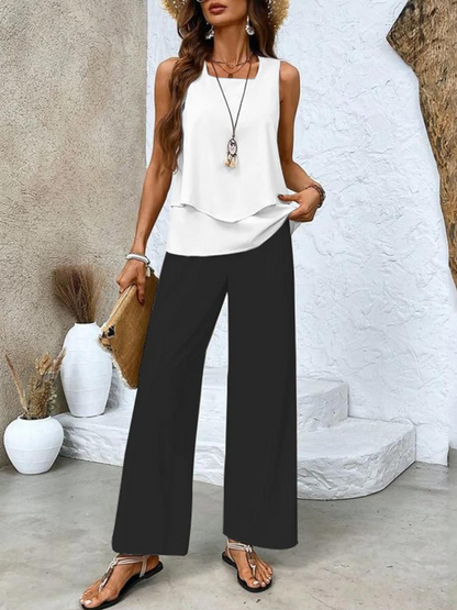 Women's Two-Piece Set | Matching Top and Pants