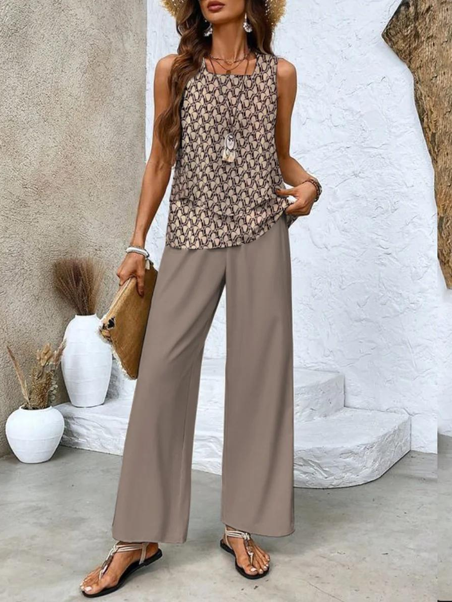 Women's Two-Piece Set | Matching Top and Pants