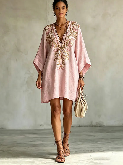 Ottilie™ | Soft Floral V-Neck Dress