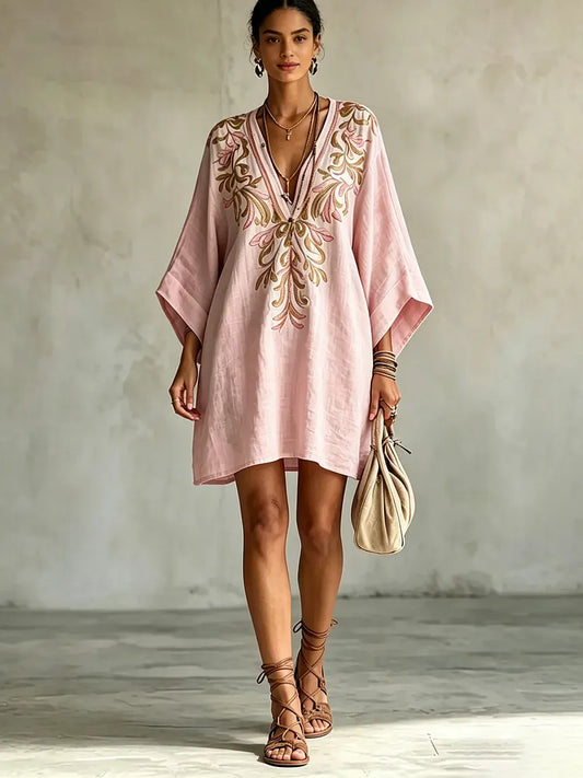 Ottilie™ | Soft Floral V-Neck Dress
