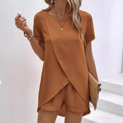 Women's Summer Co-ord Set | Short Sleeve Top Shorts