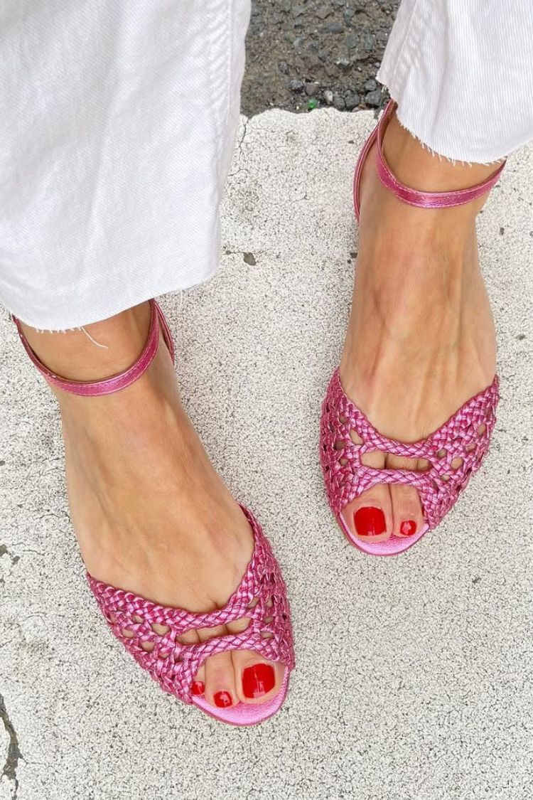Isadora | Braided Gold Sandals