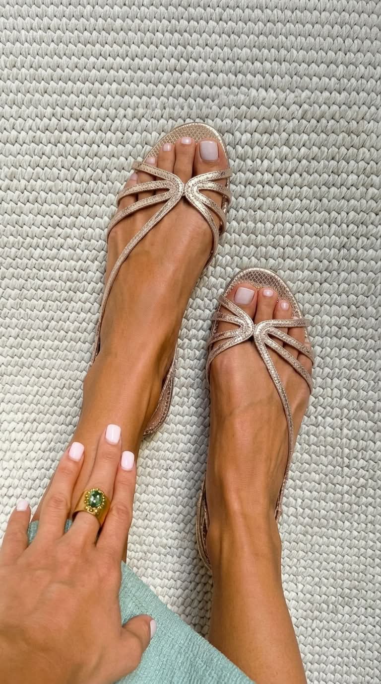 Ginevra | Elegant Golden Sandals for Summer