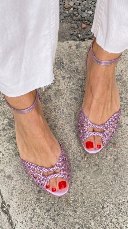 Isadora | Braided Gold Sandals