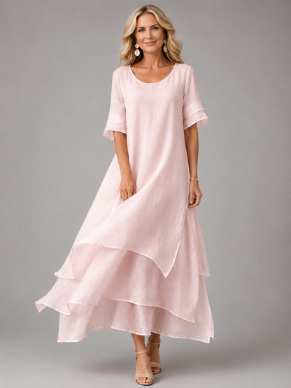 Aurelia | Effortless Ruffle Maxi Dress in Coastal Luxe