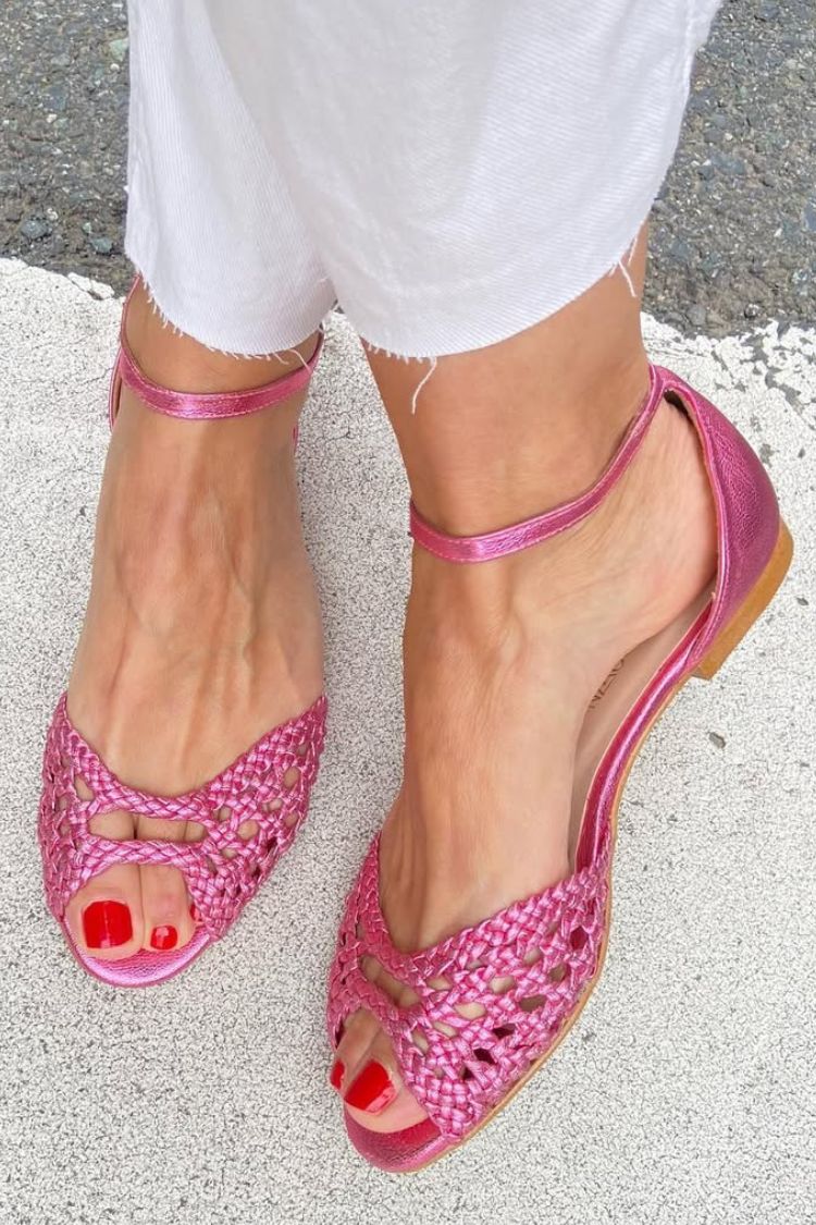 Isadora | Braided Gold Sandals