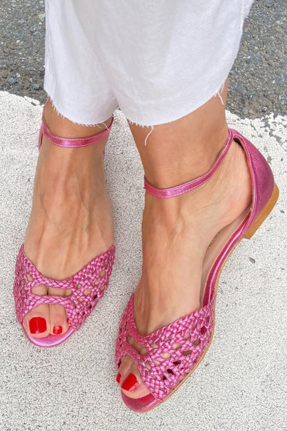 Isadora | Braided Gold Sandals