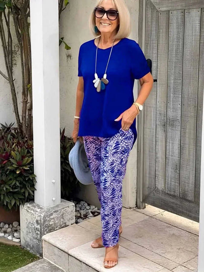 Women's Coastal Set | Matching Outfit With Patterned Bottom