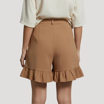 Isis | High Waist Ruffle Hem Shorts for Women