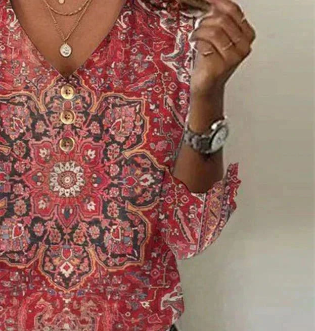 Audrey | Breezy Bohemian Summer Blouse with Flowing Fit
