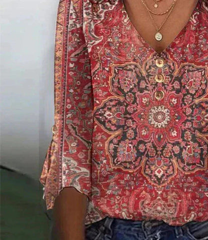 Audrey | Breezy Bohemian Summer Blouse with Flowing Fit